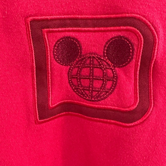 Walt Disney World Red Oversized Crewneck Sweatshirt Castle 1971 Embroidered 1X - Picture 3 of 12